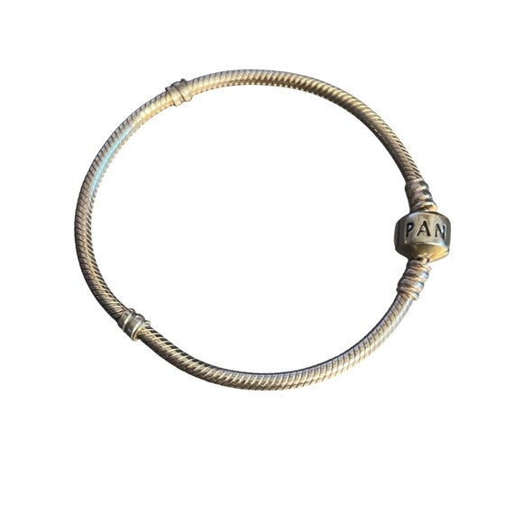 Authentic Pandora Sterling Silver Moments Snake Chain Bracelet 14.19g 6.75" - Picture 1 of 5